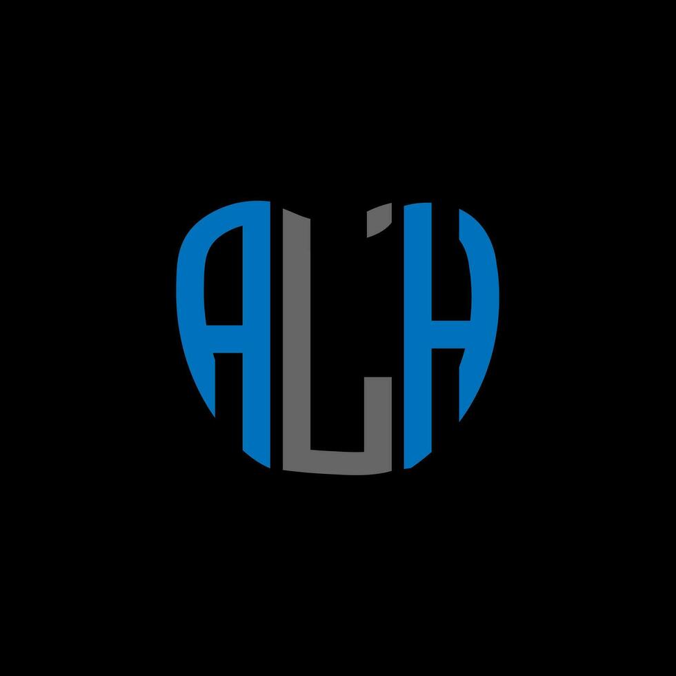 alh brief logo creatief ontwerp. alh uniek ontwerp. vector