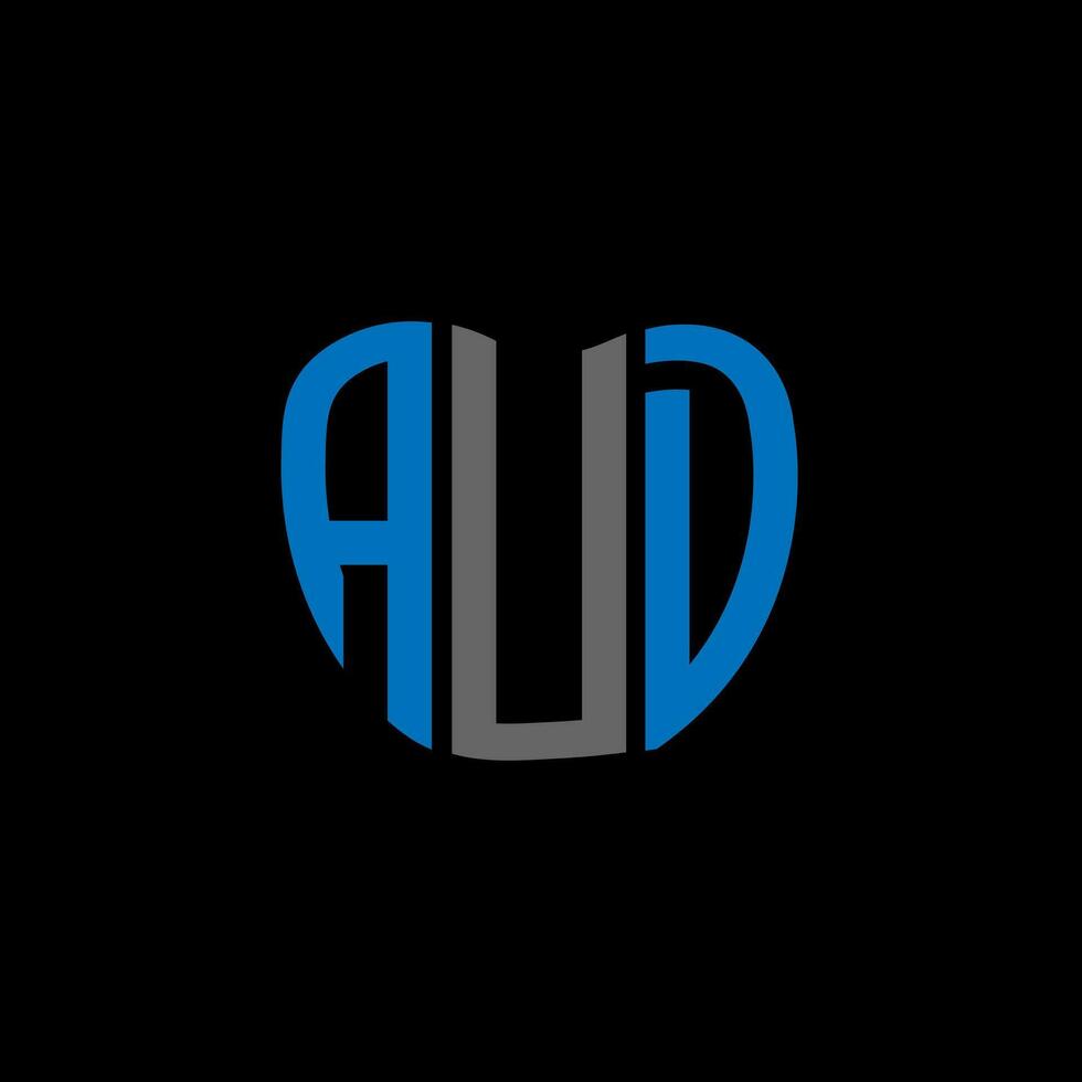 aud brief logo creatief ontwerp. aud uniek ontwerp. vector