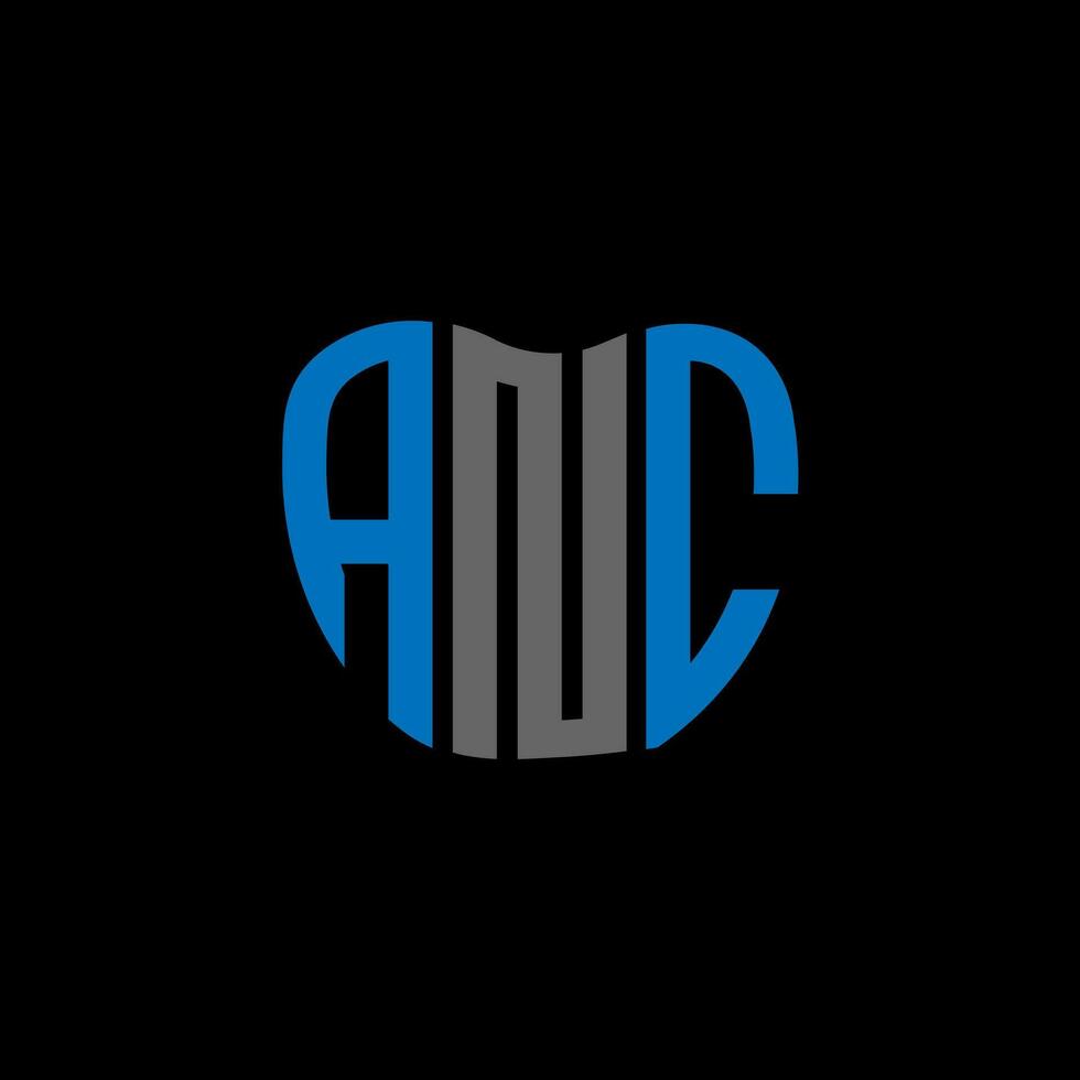 anc brief logo creatief ontwerp. anc uniek ontwerp. vector