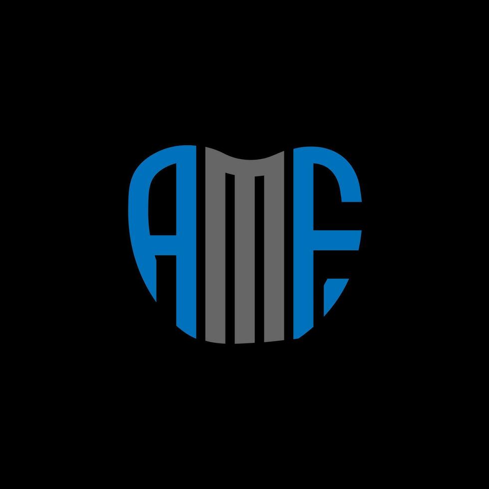 amf brief logo creatief ontwerp. amf uniek ontwerp. vector