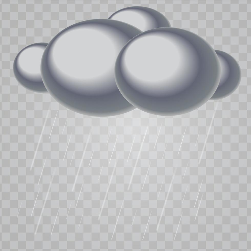 abstracte wolk met regendruppels vector