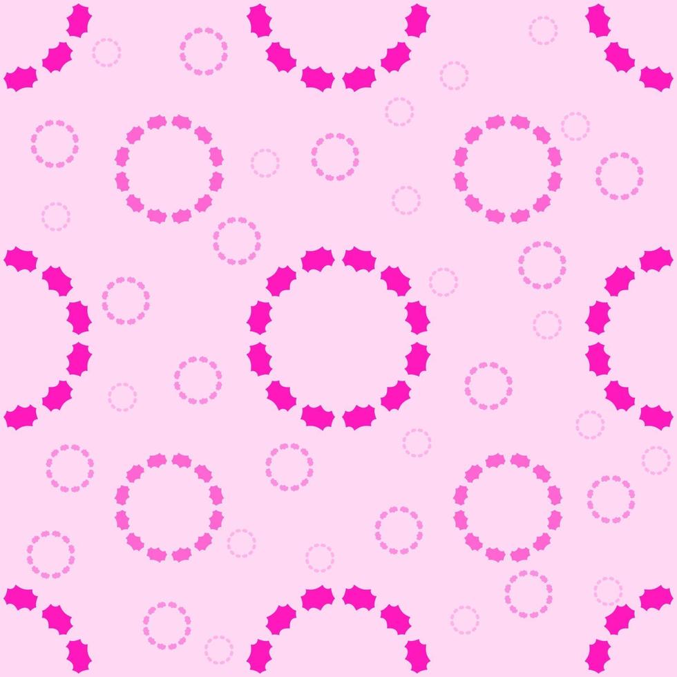naadloos patroon van abstracte cirkels van rode kleur op een roze achtergrond vector