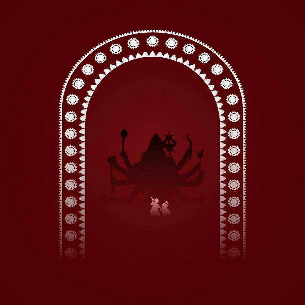 gelukkig durga puja illustraties. durga gezicht. subh navratri ,godin maa durga gezicht , poster, sociaal media na, en folder reclame, durga puja.blij durga poeja, festival, achtergrond, sjabloon, vector