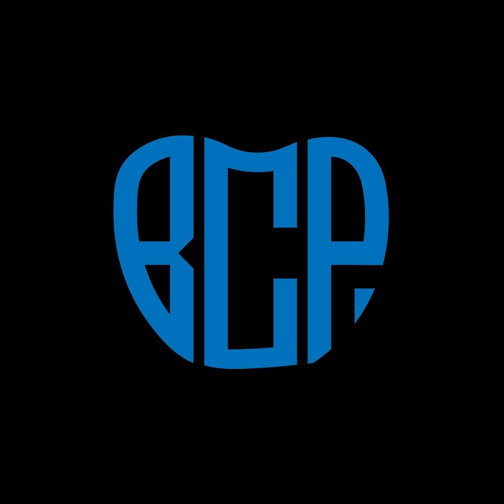bcp brief logo creatief ontwerp. bcp uniek ontwerp. vector