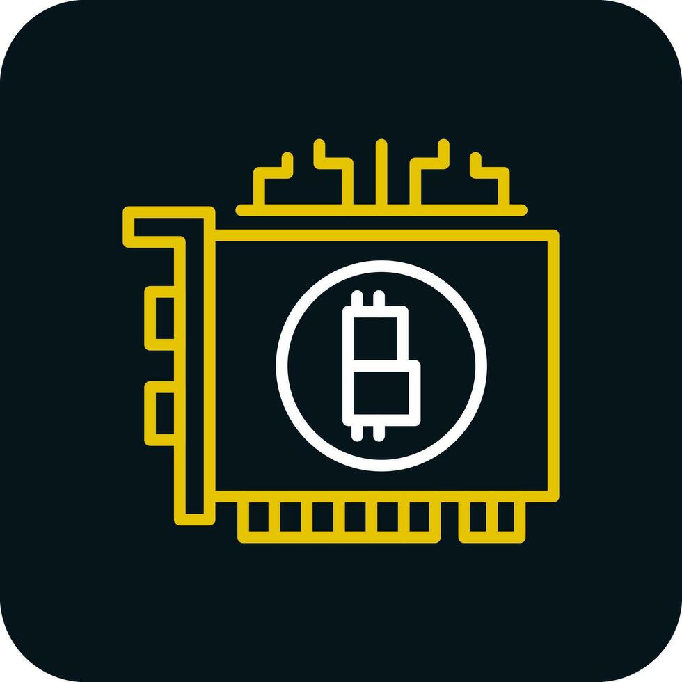 bitcoin mijnbouw vector icoon ontwerp