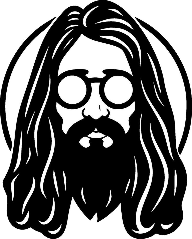 hippie - hoog kwaliteit vector logo - vector illustratie ideaal voor t-shirt grafisch