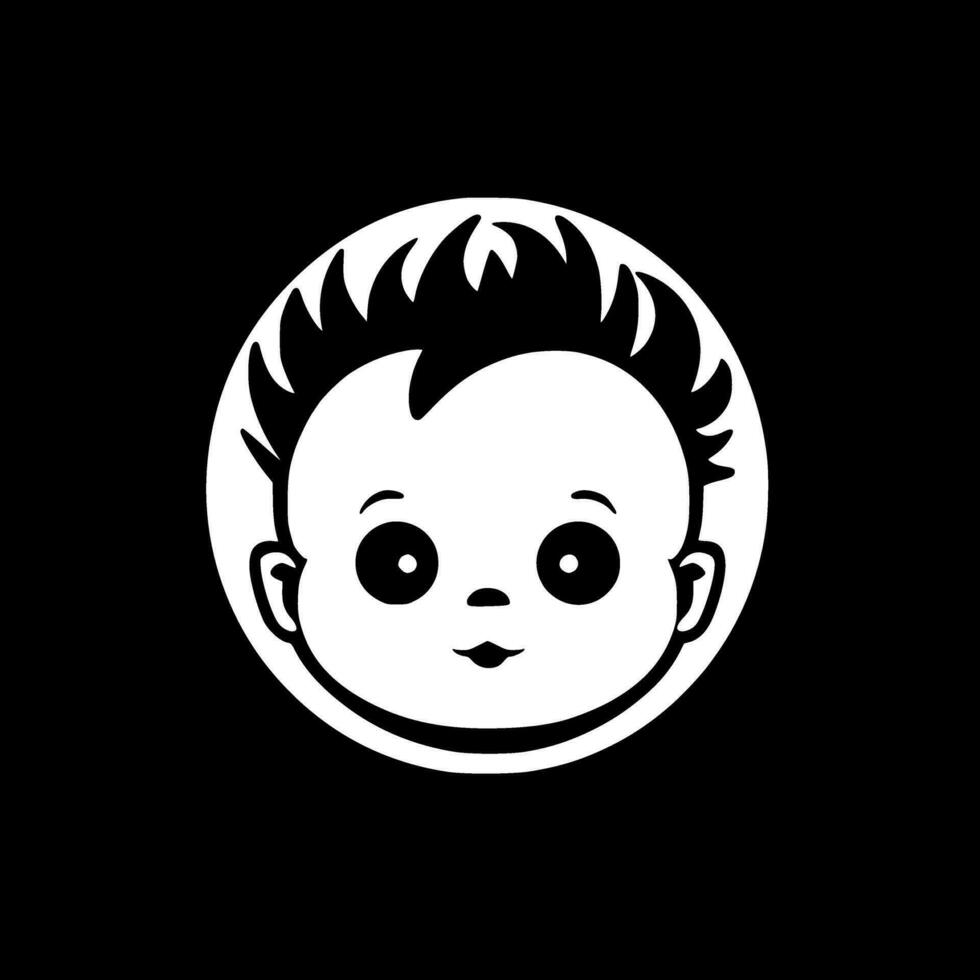 baby - minimalistische en vlak logo - vector illustratie