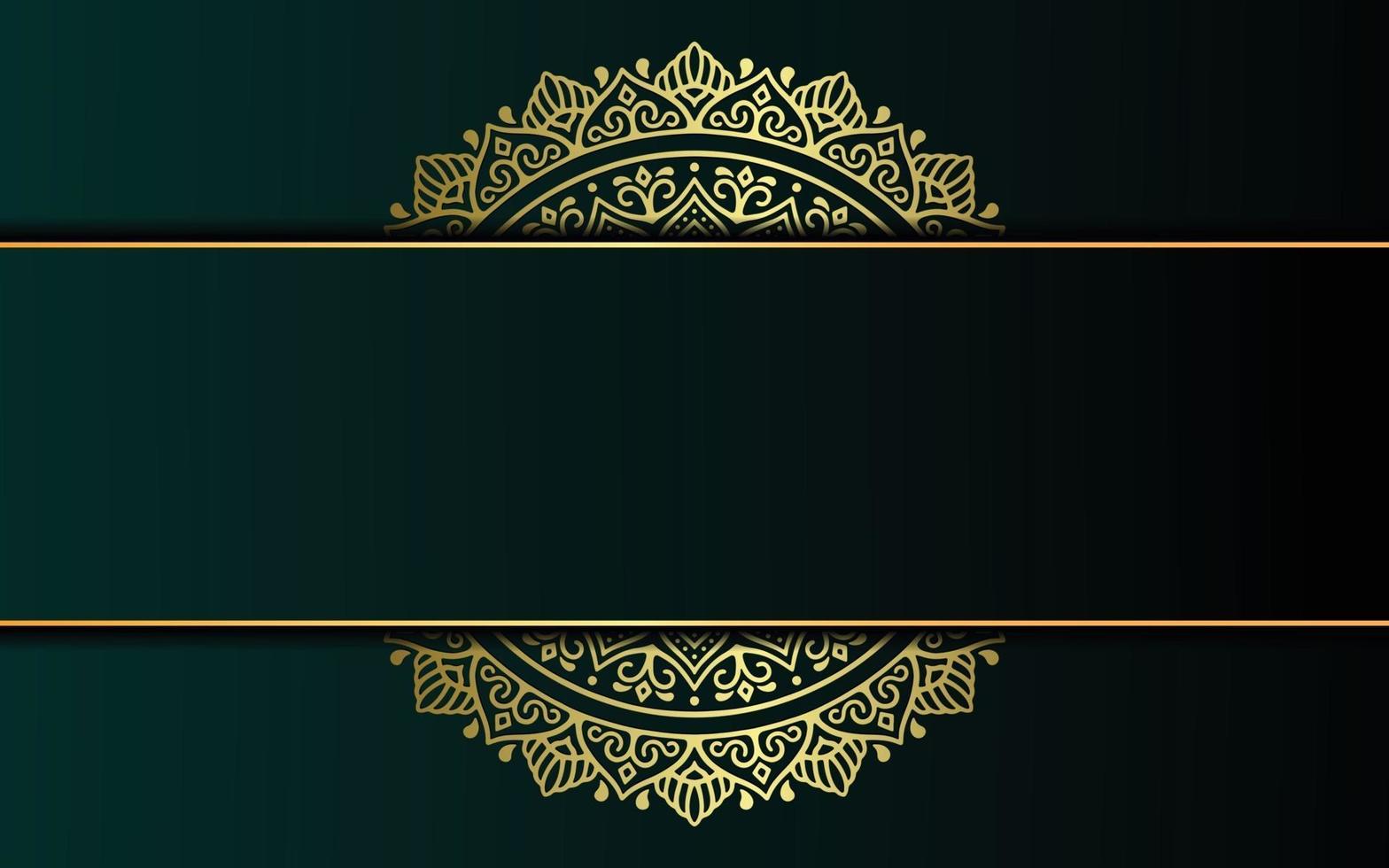 luxe mandala achtergrond met gouden arabesque gratis vector