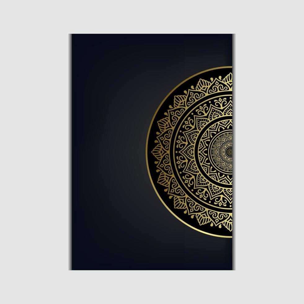 luxe gouden mandala sierlijke achtergrond voor bruiloft uitnodiging, boekomslag met mandala element stijl gratis vector