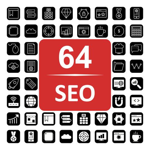 Set van Vector SEO Search Engine Optimization pictogrammen