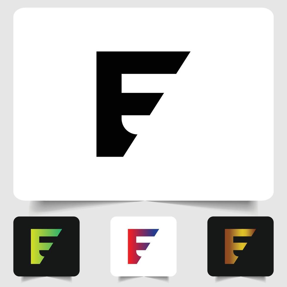 f letter logo modern abstract verloopontwerp vector