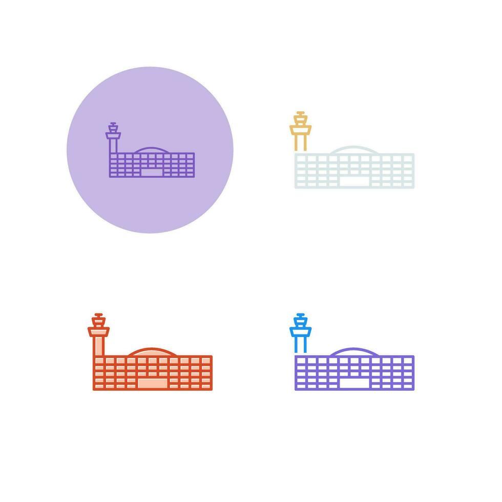 luchthaven gebouw vector icoon