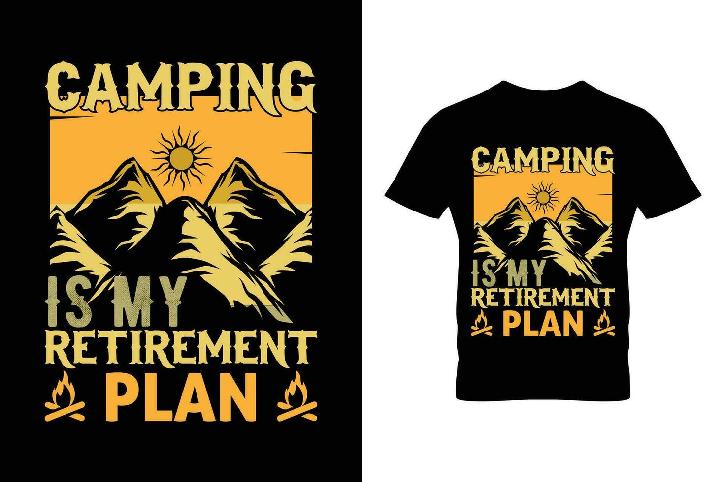 camping t-shirt ontwerp vector. camping elementen typografie citaten t overhemd vector illustratie.