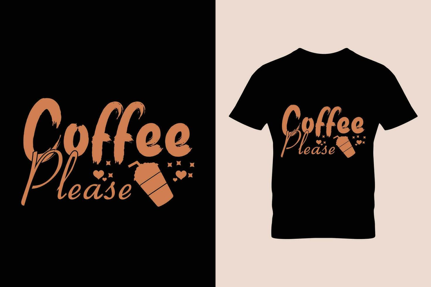 typografie koffie t overhemd ontwerp sjabloon. koffie mok schoonschrift ontwerp, koffie winkel logo vector. vector
