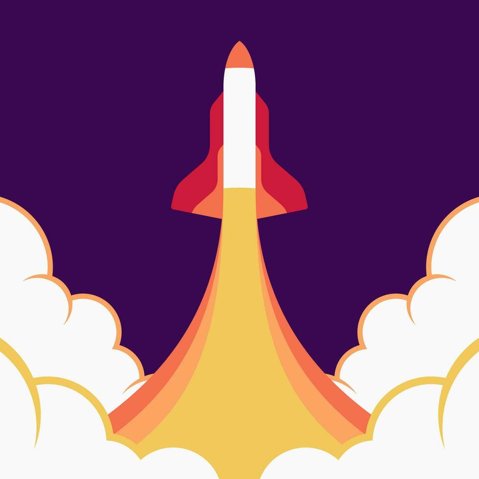 ruimte shuttle lanceren, raket in ruimte vector