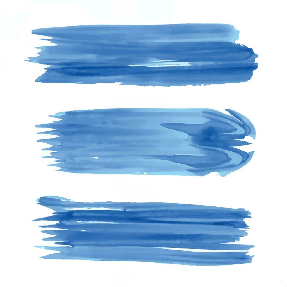 hand tekenen blauwe penseelstreek aquarel ontwerp vector