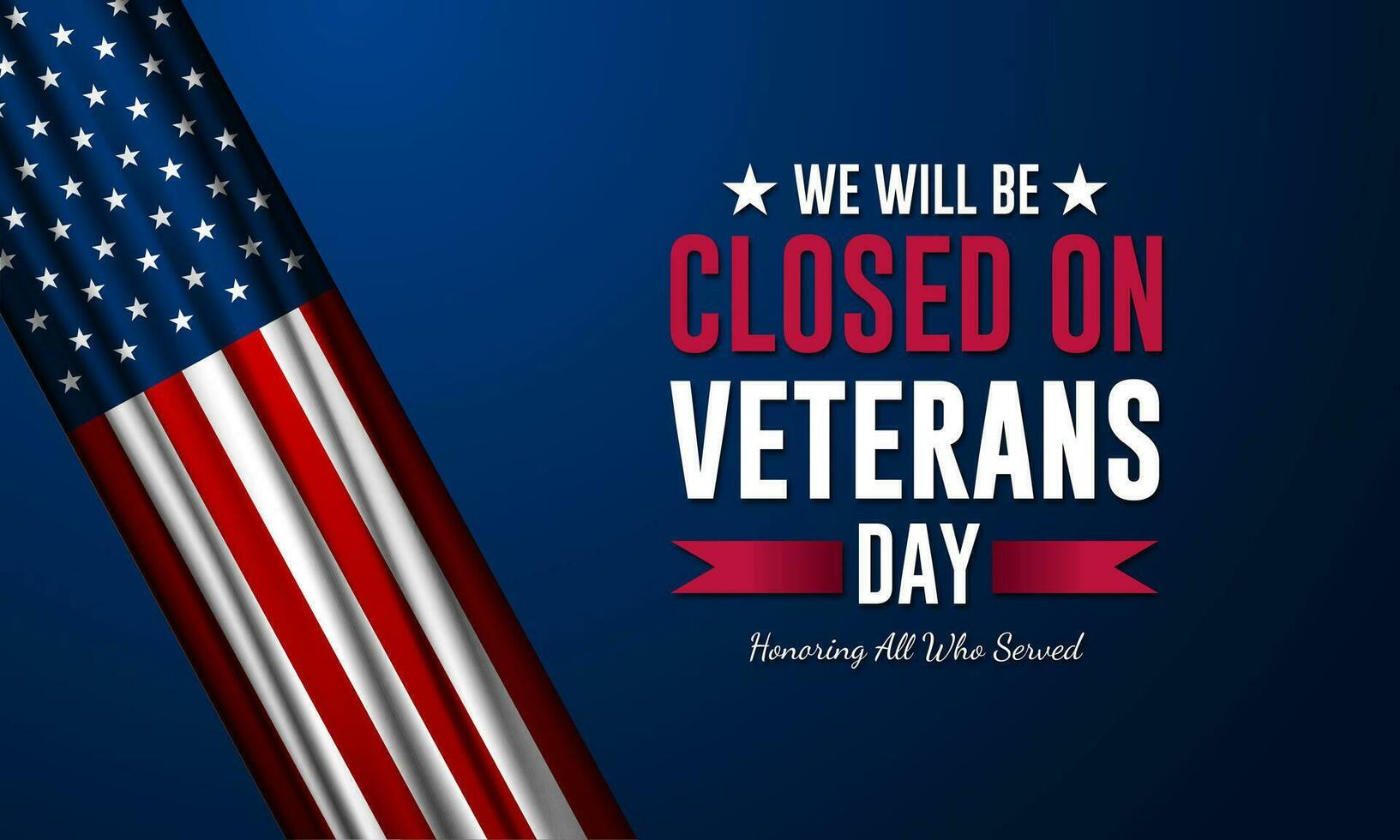 gelukkig veteranen dag Verenigde staten van Amerika achtergrond vector illustratie met wij zullen worden Gesloten tekst