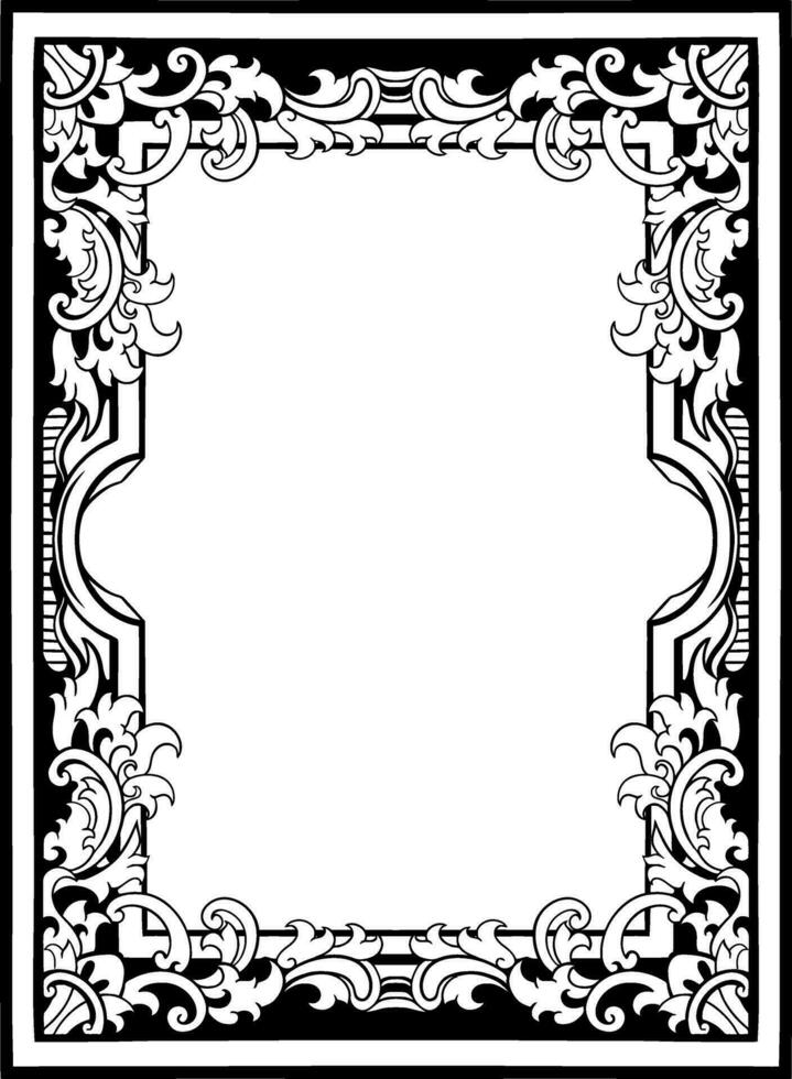 lijn kunst klassiek wijnoogst gesneden ornament element ontwerp vector