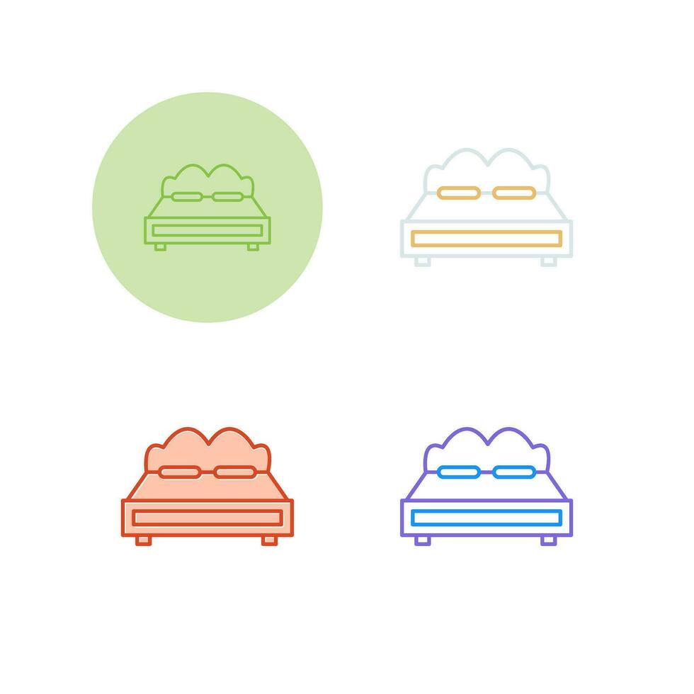 tweepersoonsbed vector icon