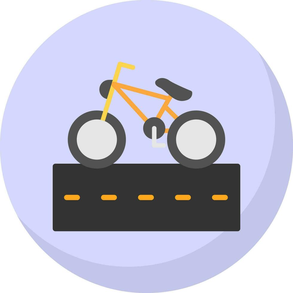 fiets rijbaan vector icoon ontwerp