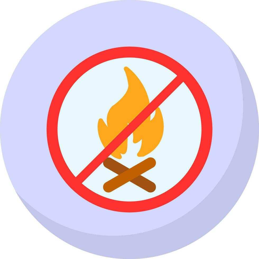 Nee brand toegestaan vector icoon ontwerp