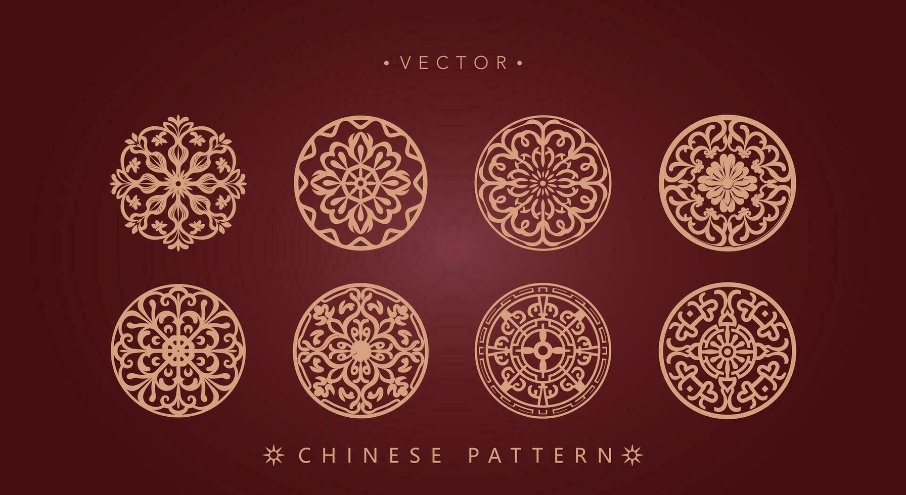 Chinese traditioneel decoratief patroon vector