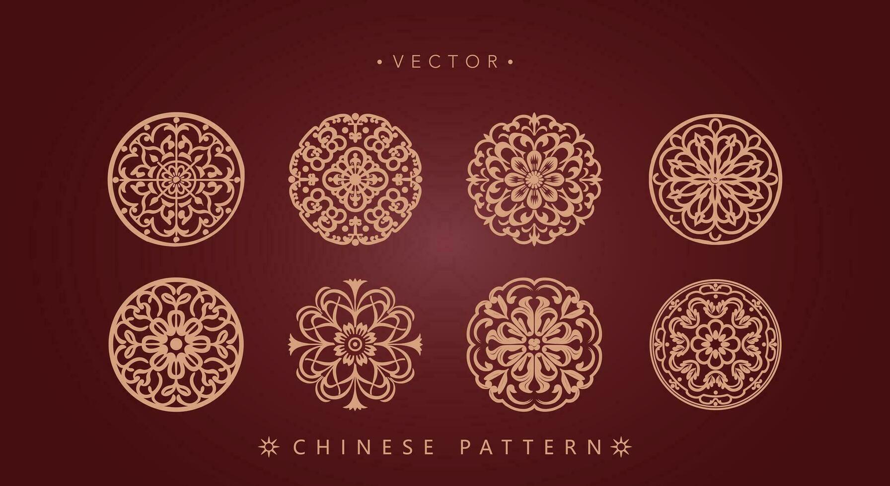 Chinese traditioneel decoratief patroon vector