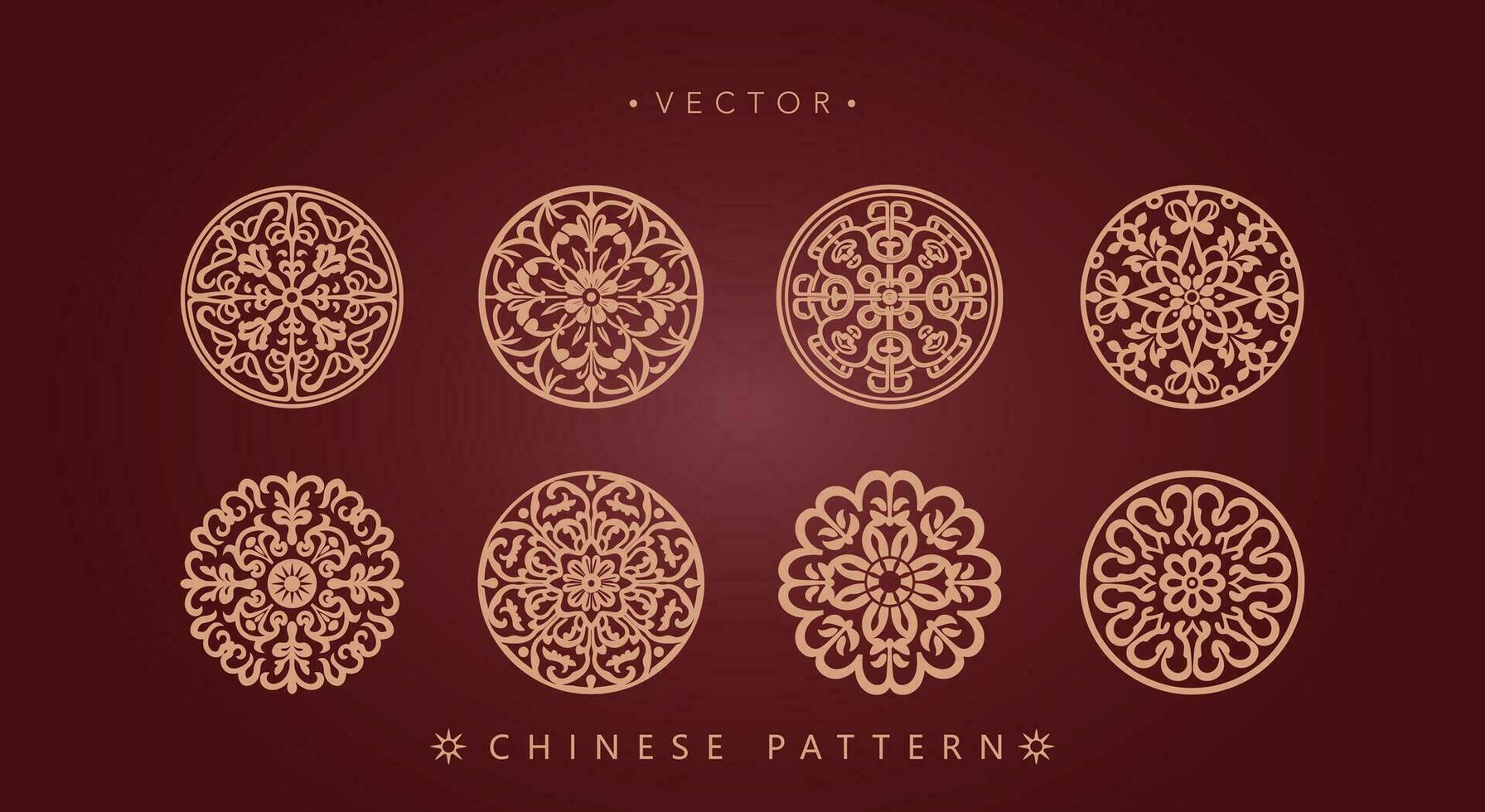 Chinese traditioneel decoratief patroon vector