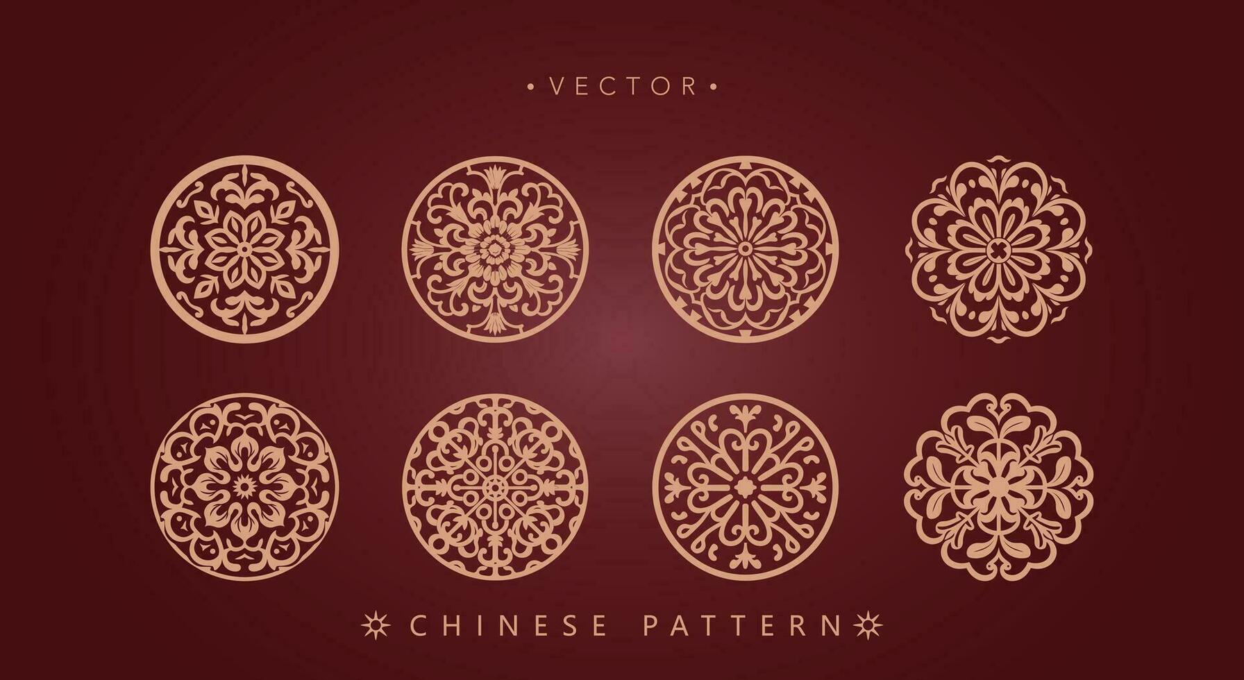 Chinese traditioneel decoratief patroon vector