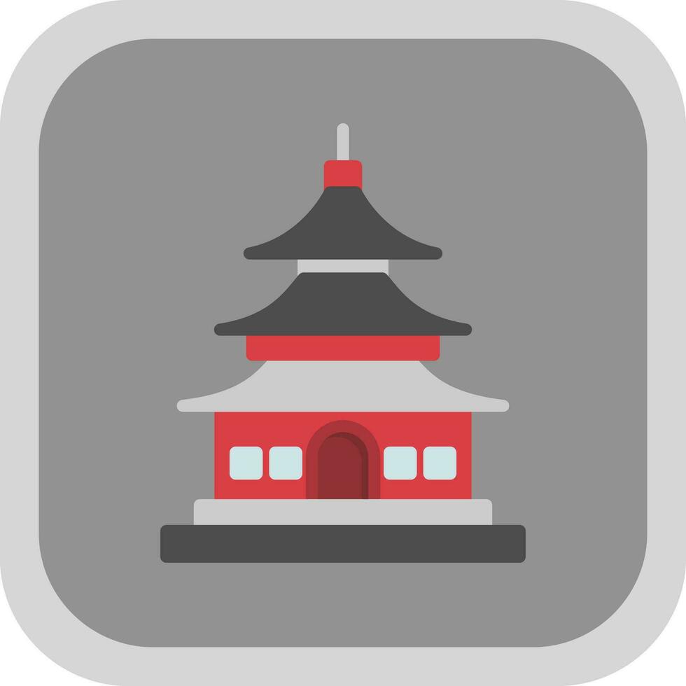 Aziatisch tempel vector icoon ontwerp