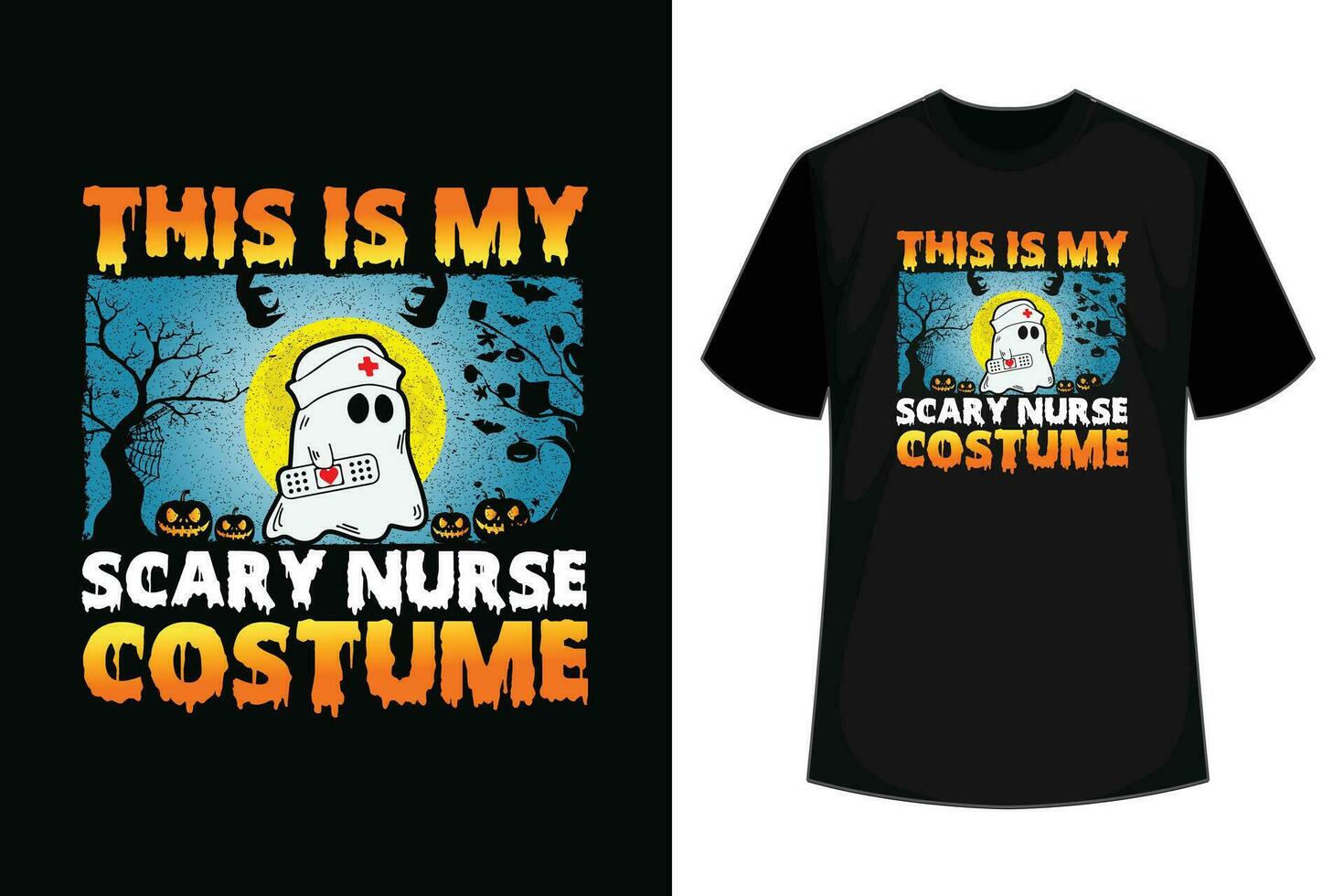 deze is mijn eng verpleegster kostuum halloween grappig verpleging t-shirt vector