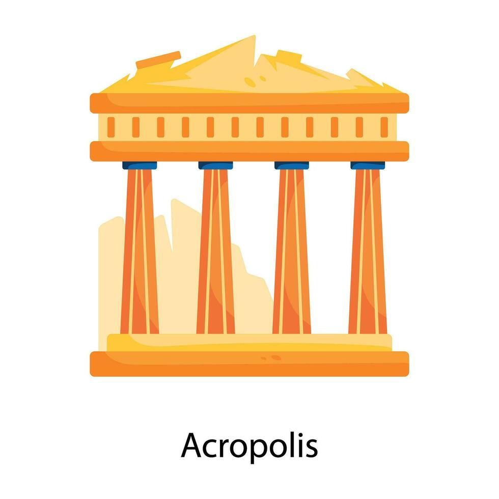 modieus acropolis concepten vector