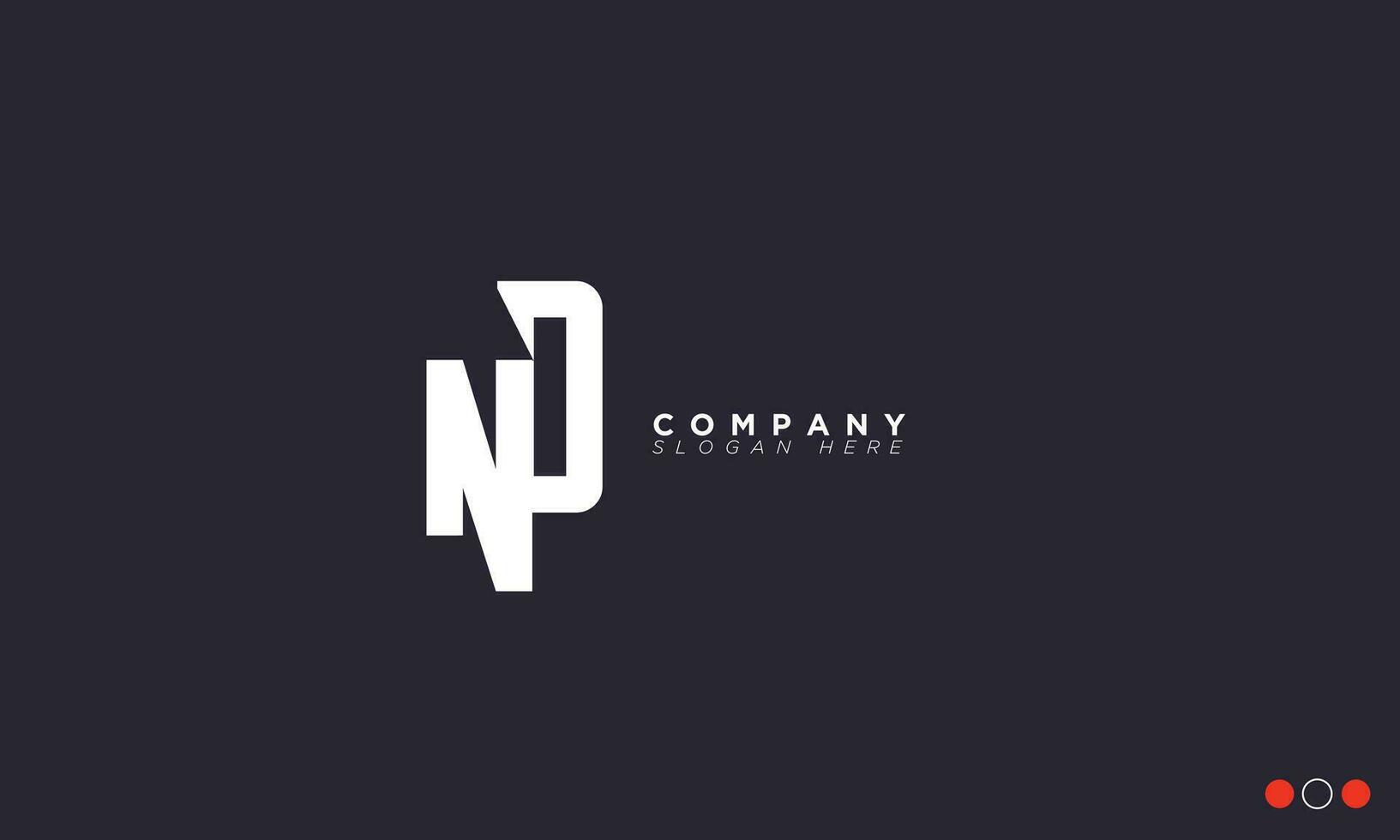 nd alfabet letters initialen monogram logo dn, n en d vector