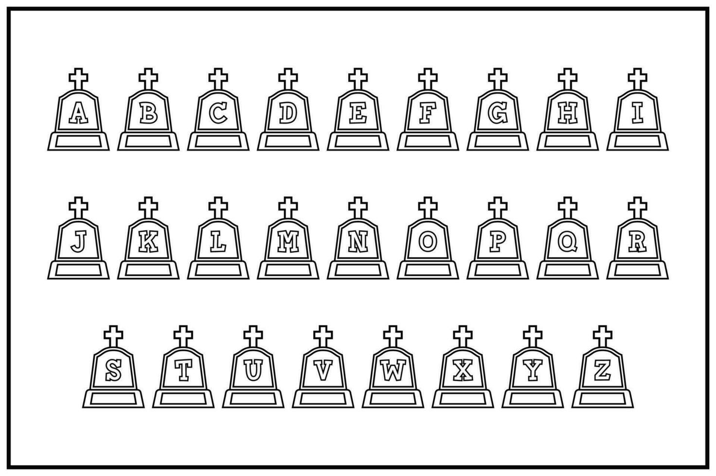 veelzijdig verzameling van grafsteen alfabet brieven voor divers toepassingen vector