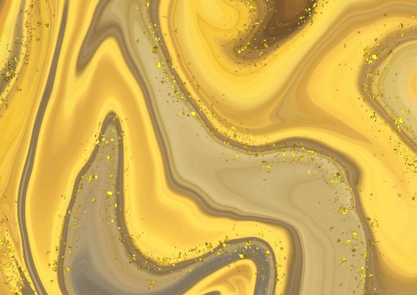 abstracte vloeibare marmeren achtergrond met gouden glitter vector