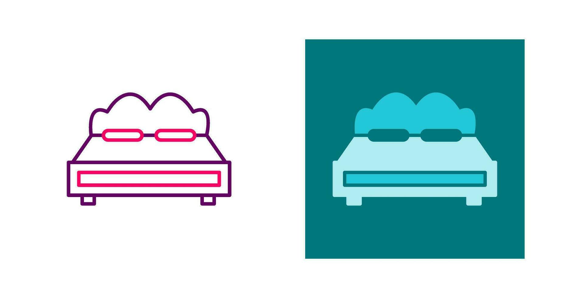 tweepersoonsbed vector icon