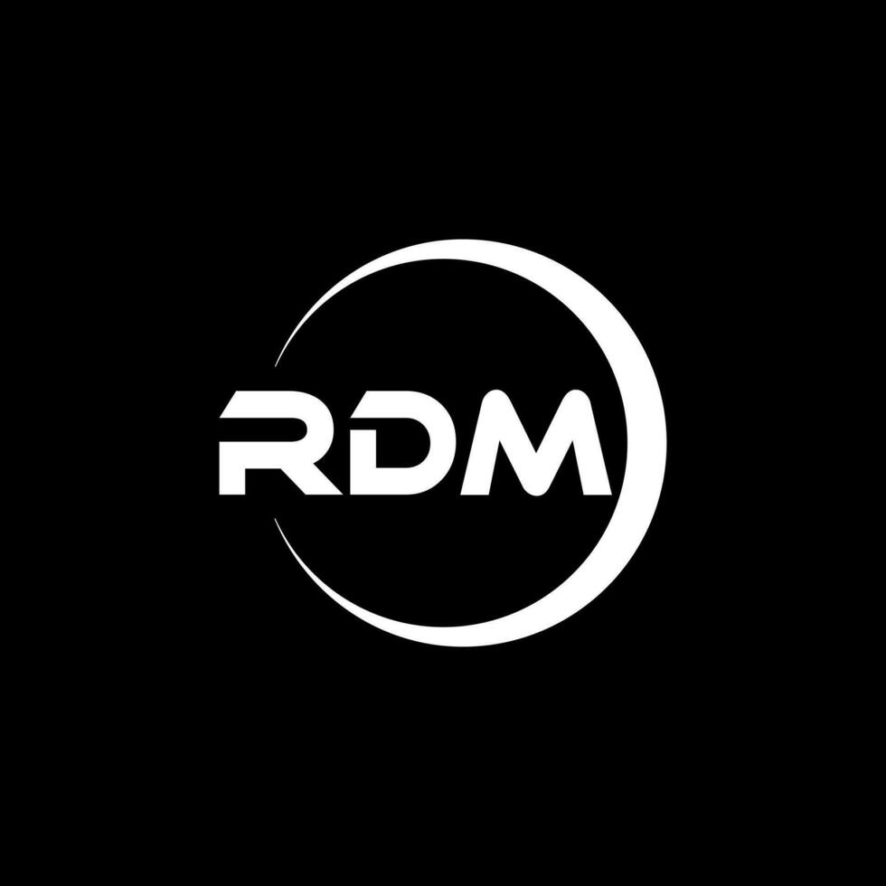 rdm brief logo ontwerp, inspiratie voor een uniek identiteit. modern elegantie en creatief ontwerp. watermerk uw succes met de opvallend deze logo. vector