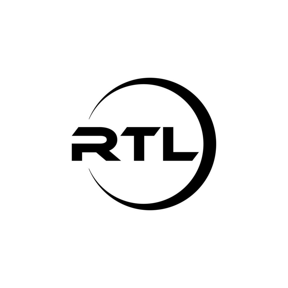 rtl brief logo ontwerp, inspiratie voor een uniek identiteit. modern elegantie en creatief ontwerp. watermerk uw succes met de opvallend deze logo. vector