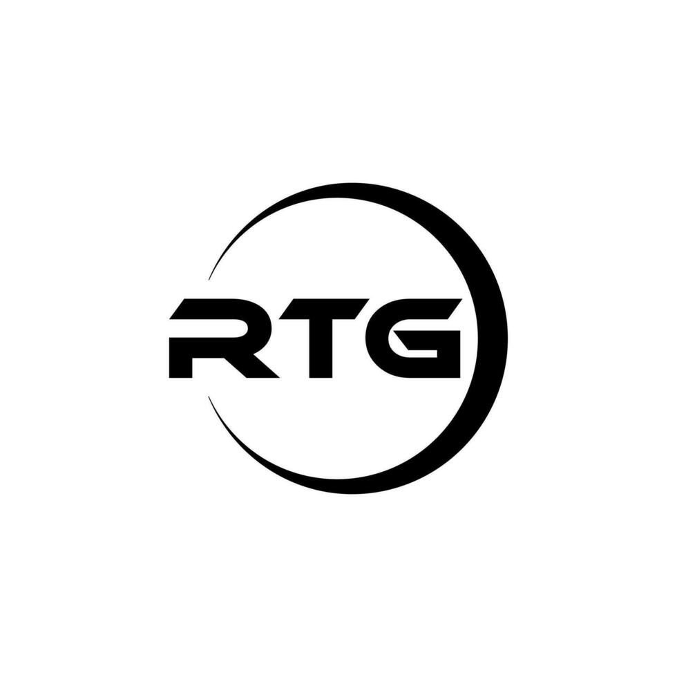 rtg brief logo ontwerp, inspiratie voor een uniek identiteit. modern elegantie en creatief ontwerp. watermerk uw succes met de opvallend deze logo. vector