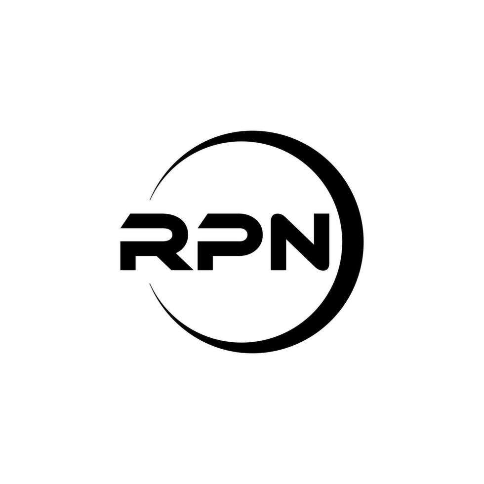 rpn brief logo ontwerp, inspiratie voor een uniek identiteit. modern elegantie en creatief ontwerp. watermerk uw succes met de opvallend deze logo. vector