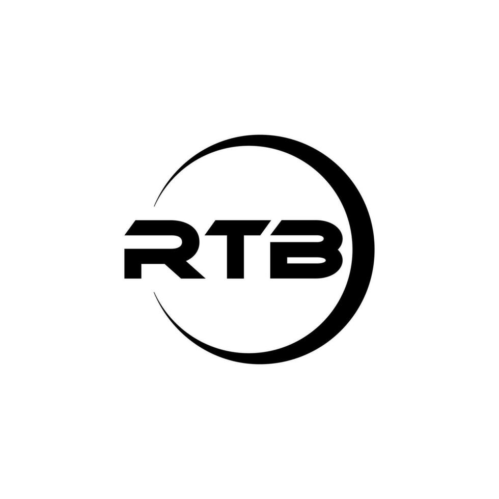 rtb brief logo ontwerp, inspiratie voor een uniek identiteit. modern elegantie en creatief ontwerp. watermerk uw succes met de opvallend deze logo. vector