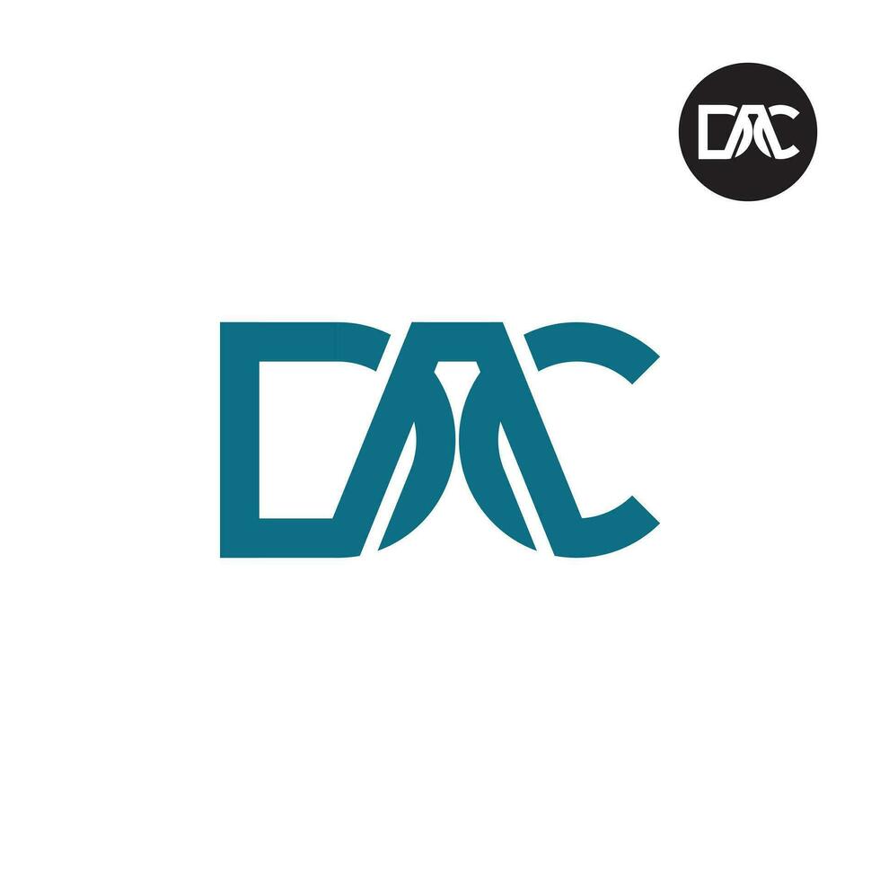 brief dac monogram logo ontwerp vector