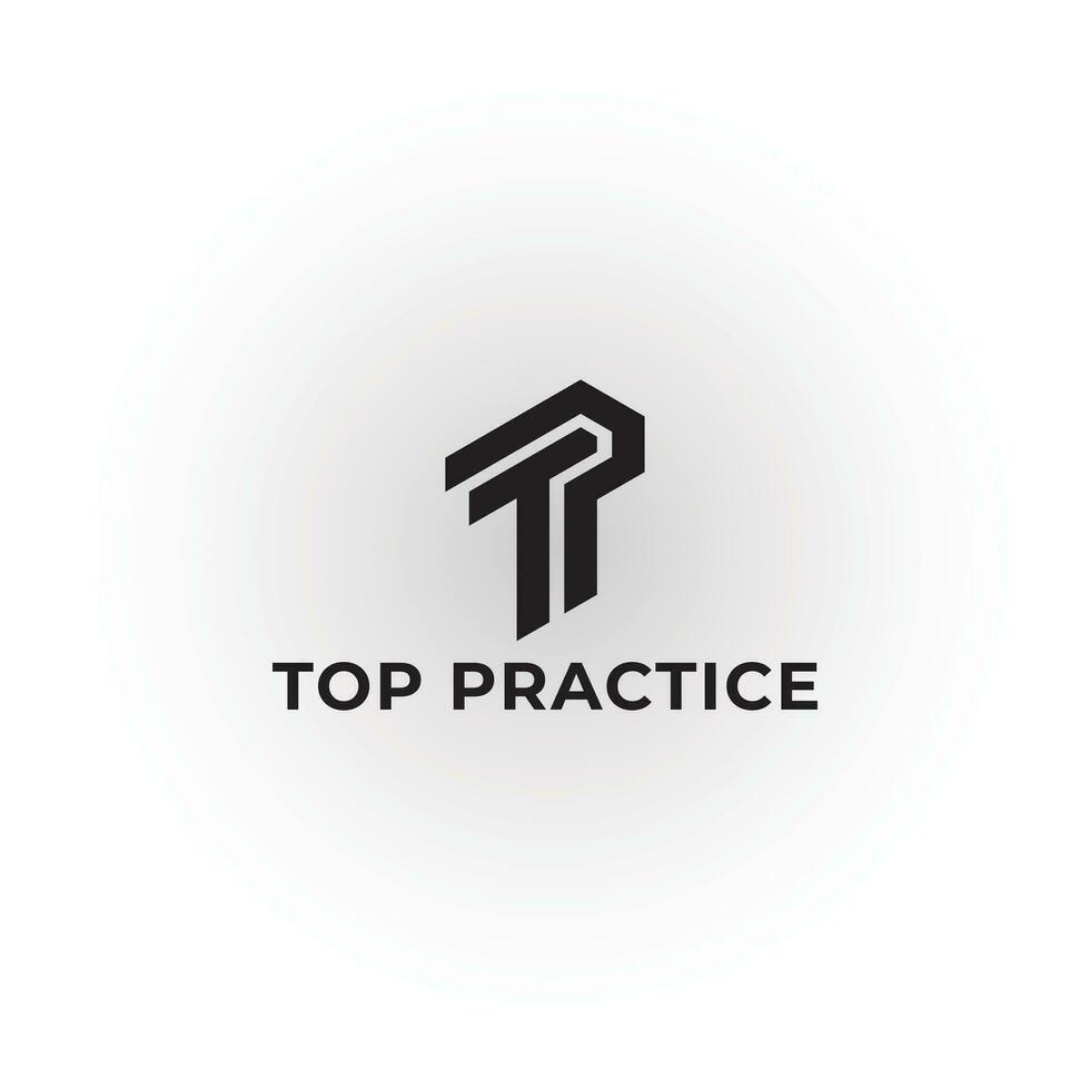 abstract brief tp logo. deze logo icoon creatief bevat met abstract vorm in zwart kleur geïsoleerd Aan een wit achtergrond. brief tp in zwart kleur toegepast voor mechanisch en elektrisch ontwerp vector