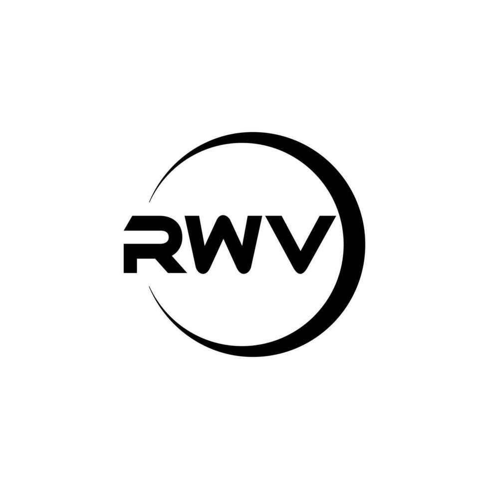 rwv brief logo ontwerp, inspiratie voor een uniek identiteit. modern elegantie en creatief ontwerp. watermerk uw succes met de opvallend deze logo. vector