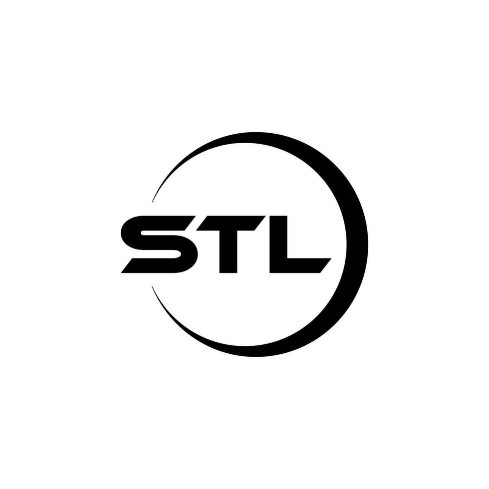 stl brief logo ontwerp, inspiratie voor een uniek identiteit. modern elegantie en creatief ontwerp. watermerk uw succes met de opvallend deze logo. vector