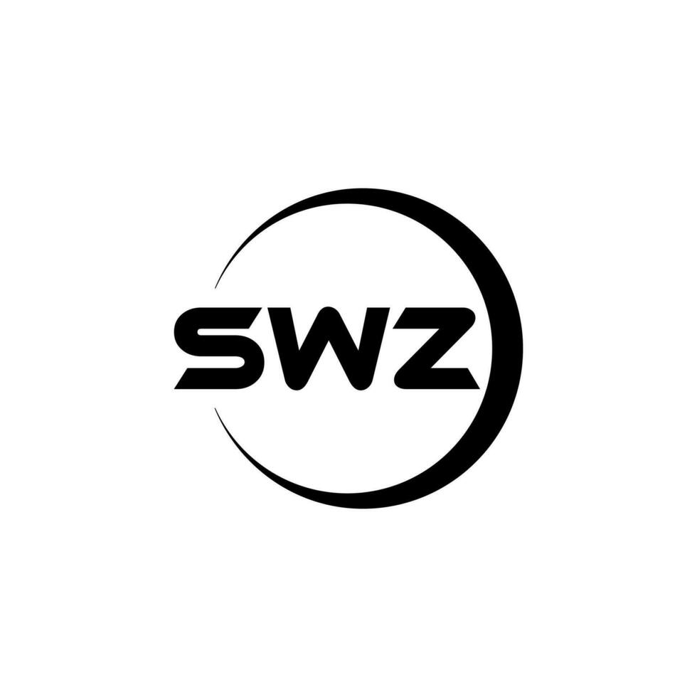 swz brief logo ontwerp, inspiratie voor een uniek identiteit. modern elegantie en creatief ontwerp. watermerk uw succes met de opvallend deze logo. vector