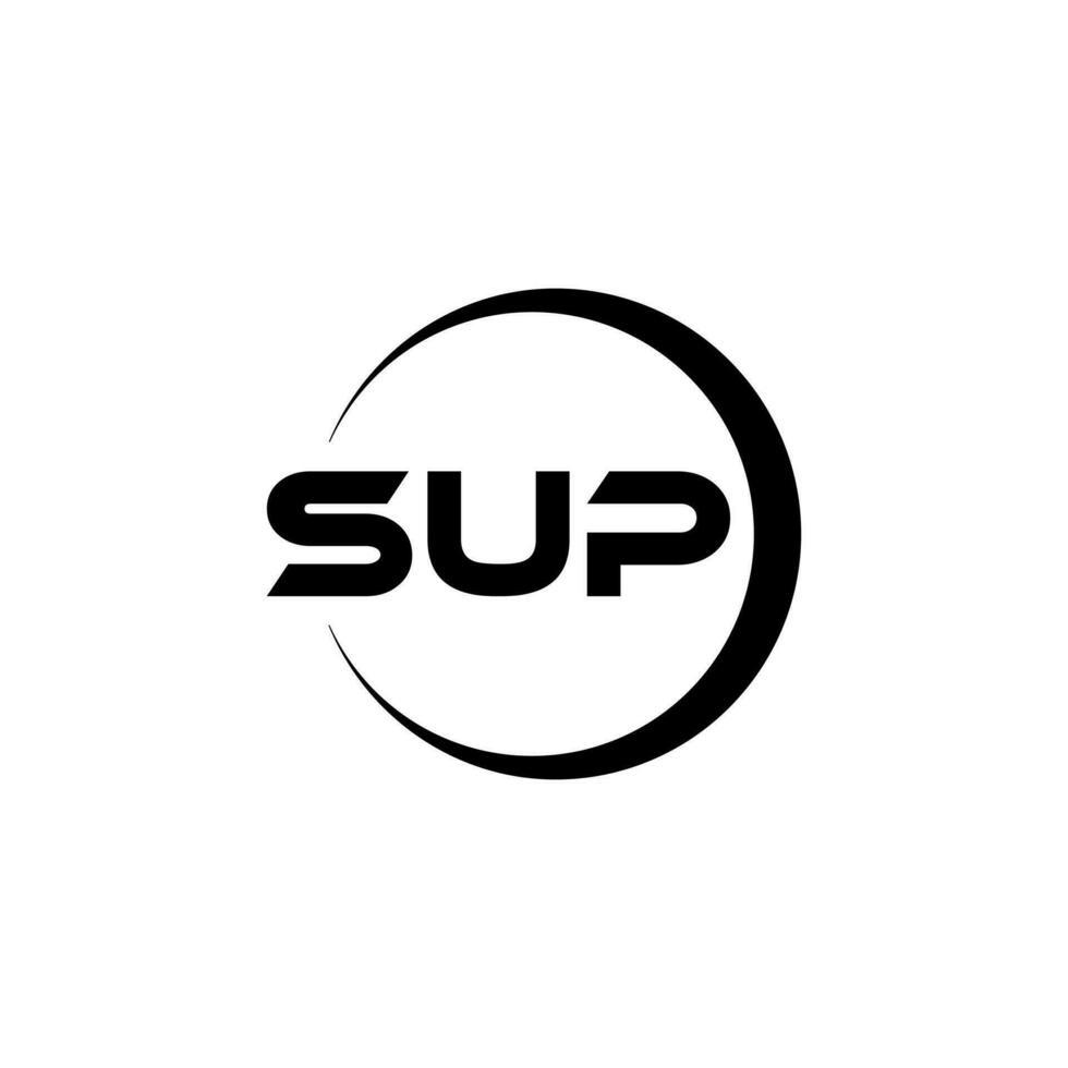 sup brief logo ontwerp, inspiratie voor een uniek identiteit. modern elegantie en creatief ontwerp. watermerk uw succes met de opvallend deze logo. vector