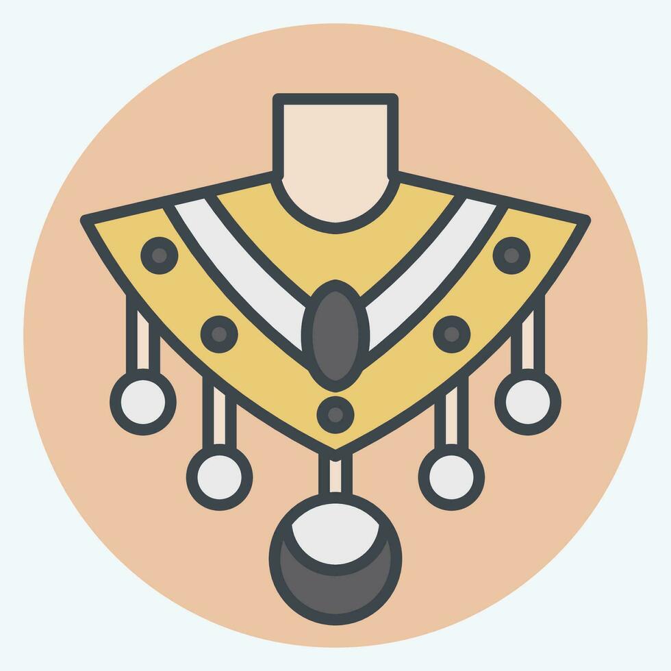 icoon ketting. verwant naar inheems mensen symbool. kleur maat stijl. gemakkelijk ontwerp bewerkbaar. gemakkelijk illustratie vector