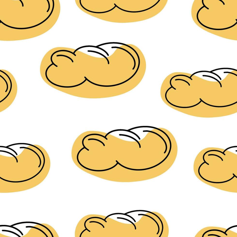 naadloos patroon tekening challah. brood voor Chanoeka. vector