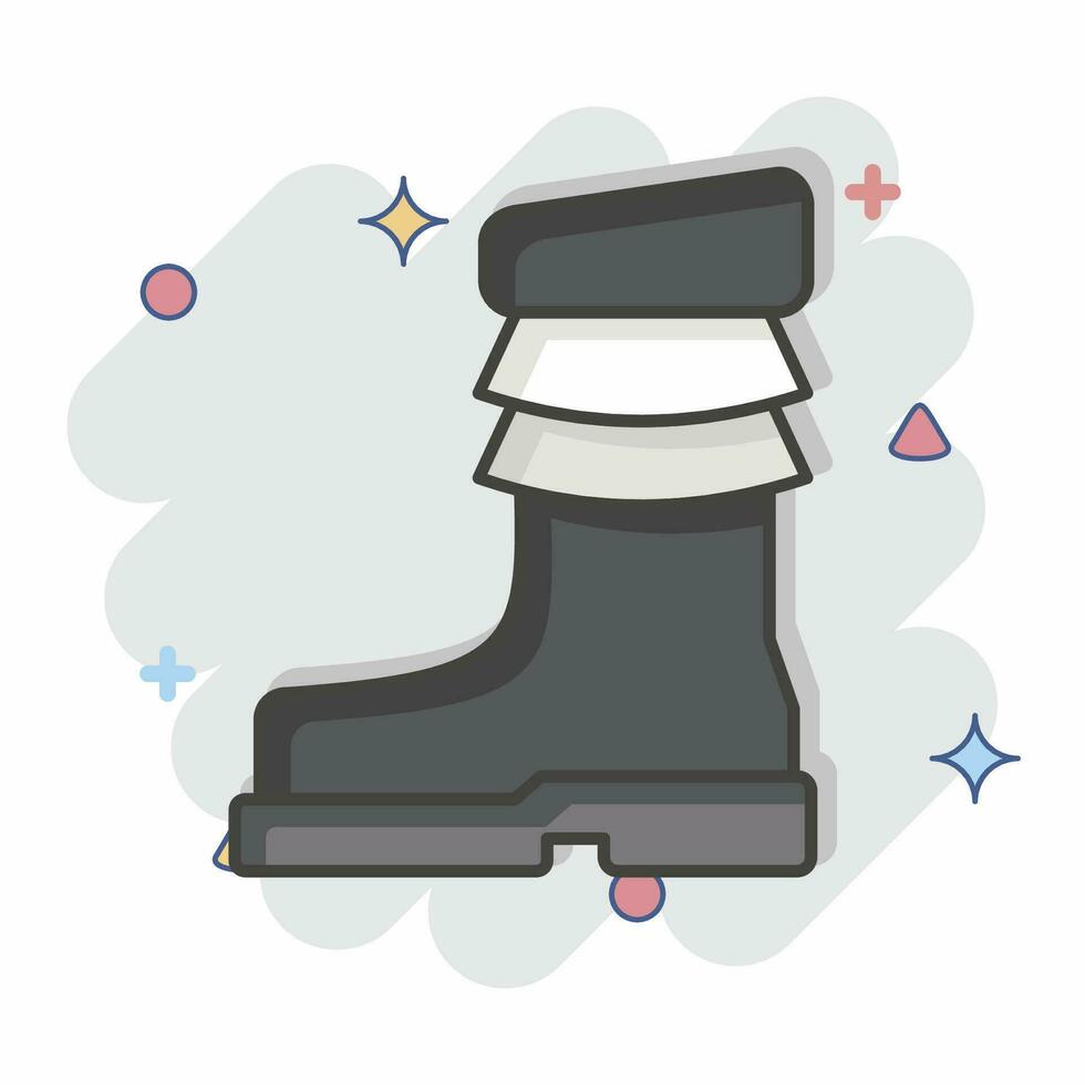 icoon schoenen. verwant naar inheems mensen symbool. grappig stijl. gemakkelijk ontwerp bewerkbaar. gemakkelijk illustratie vector